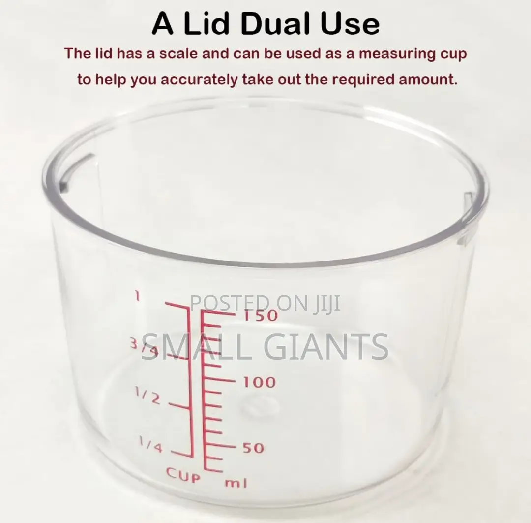 Plastic Sealed Airtight Storage Container With Measuring Cup