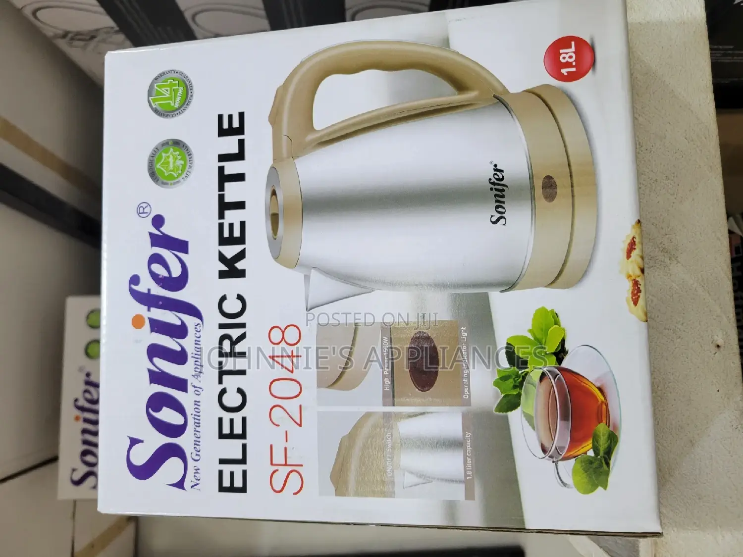 Sonifer Electric Kettle 1.8L Automatic Switch