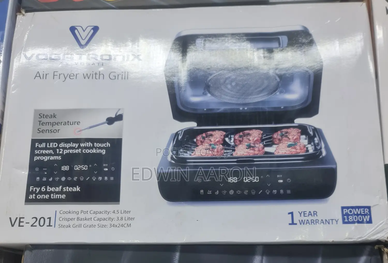 Vogatronix Air Fryer With Grill 6.5L