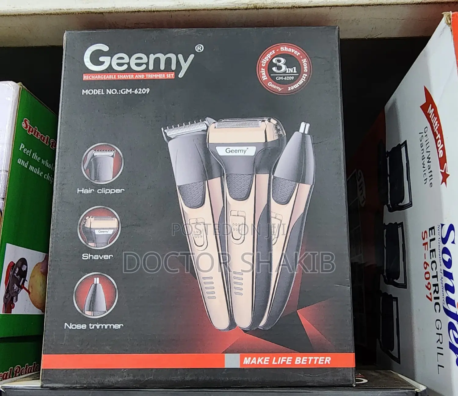 3 in 1 Geemy Rechargeable Shaver and Trimmer Set