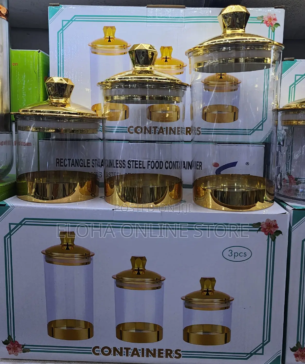 3 Pieces Stainless Steel Food Containers
