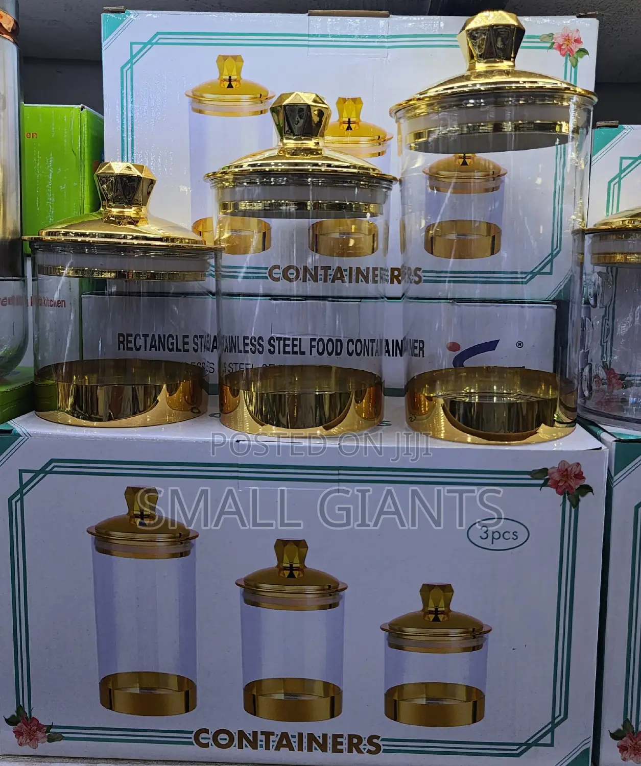 3pcs Acrylic Canister Set