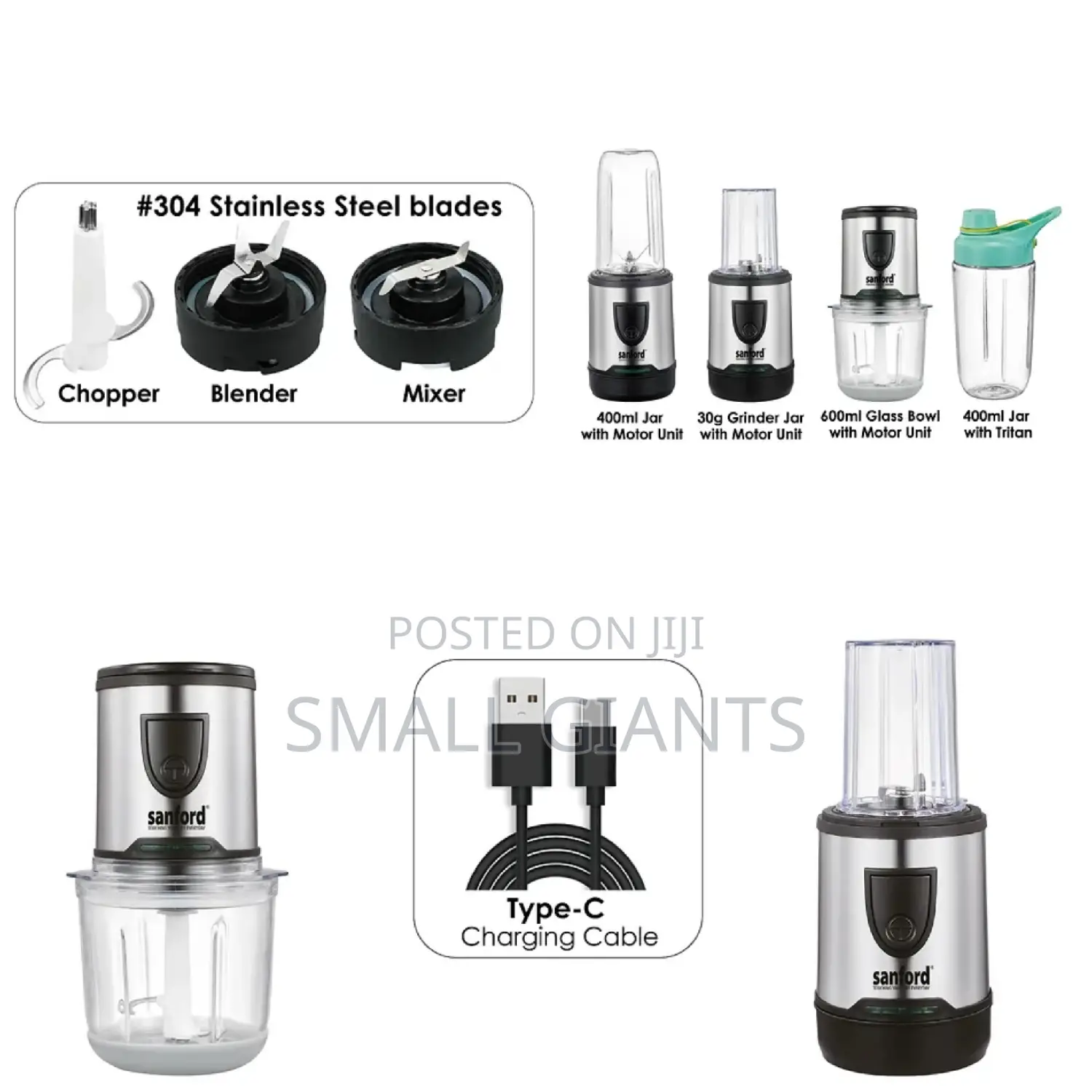 5 In1food Processor Chopper Mixer Coffee Grinder Blender