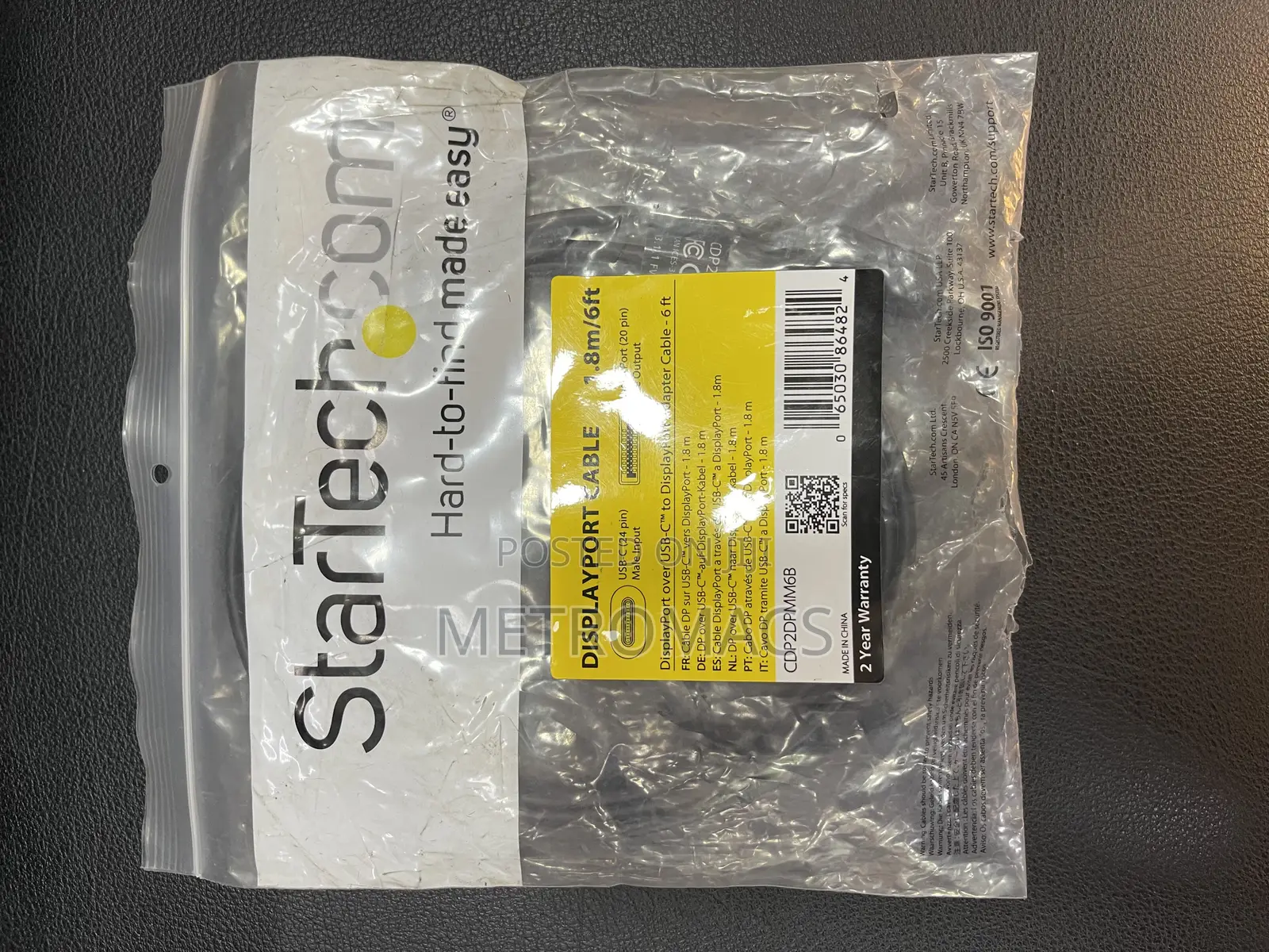 1.8M Startech USB-C to Displayport Cable