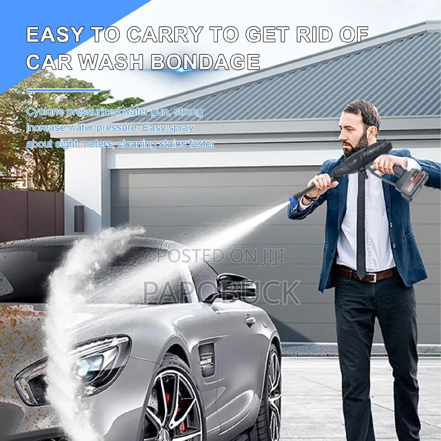 Cordless Pressure Car Washer With Lithium Battery