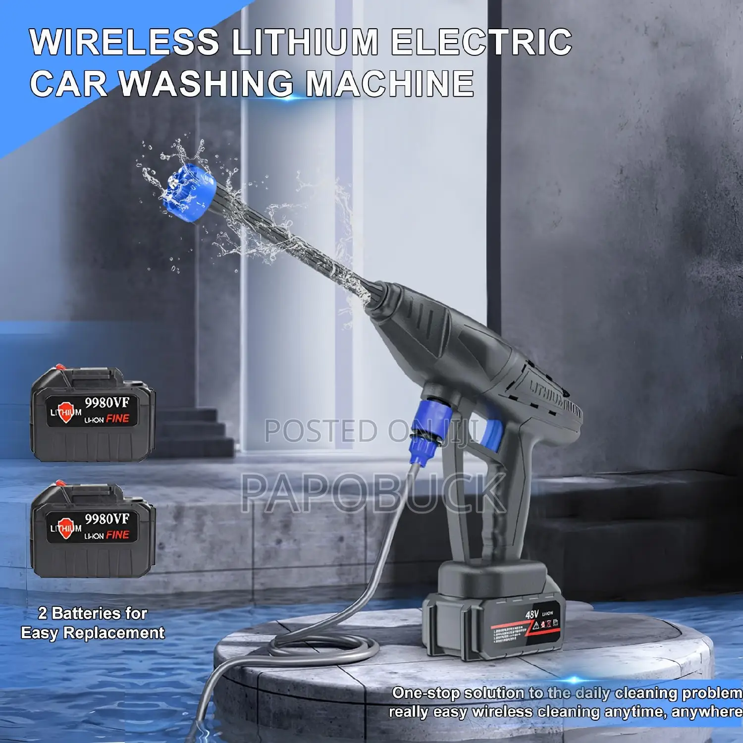 Cordless Pressure Car Washer With Lithium Battery