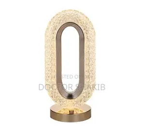 Led Crystal Table Oval Shaped Decorative Night Lamp
