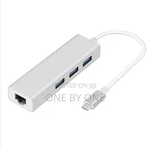 USB C Ethernet RJ45 Adapter Type C to 3 Ports USB 3.0 Hub