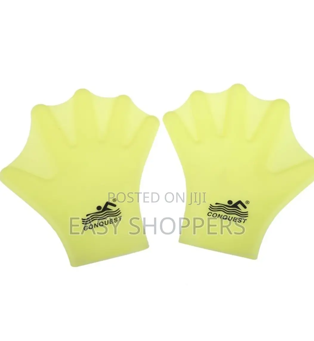 Swimming Gloves Silicone Webbed Swim Training Gloves