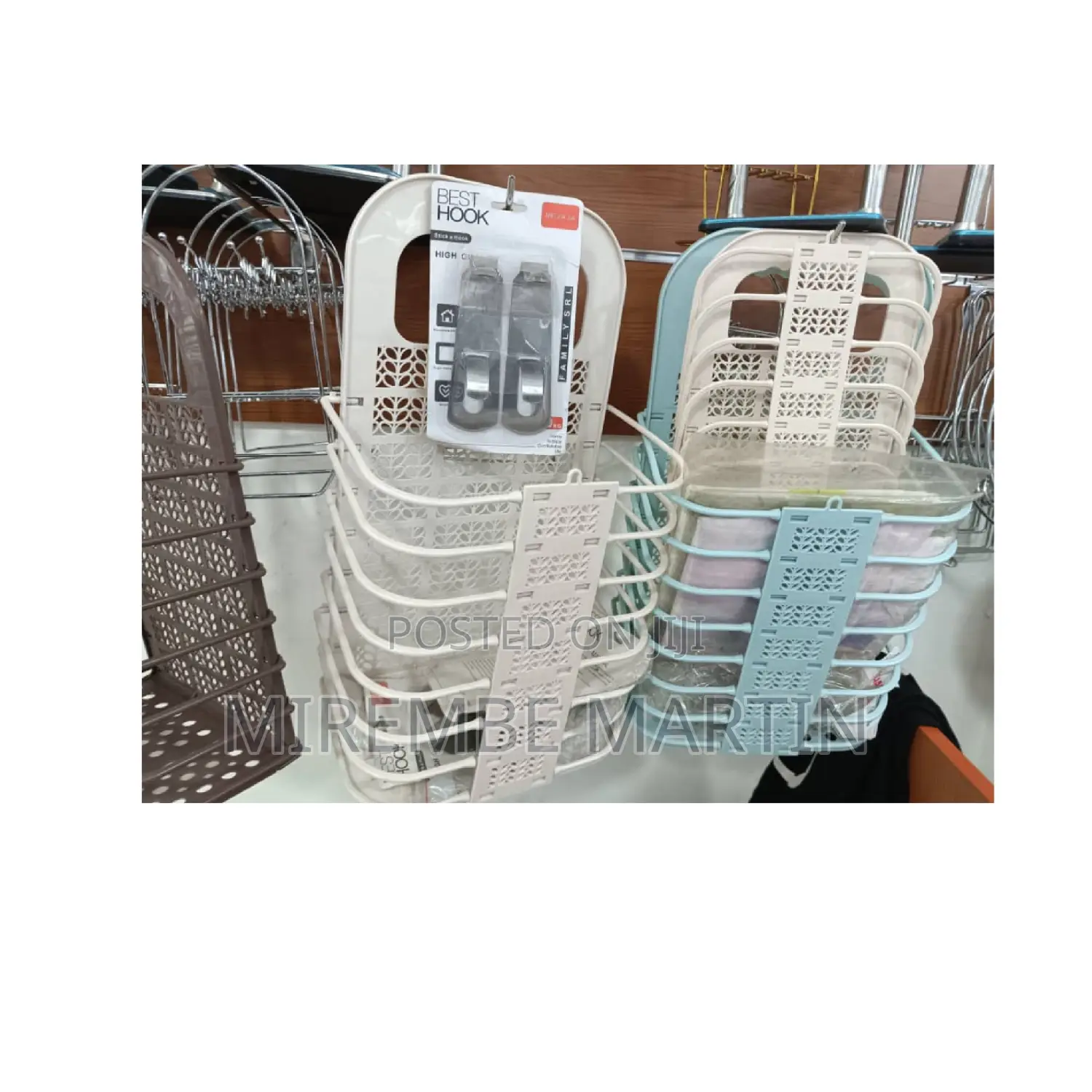 Foldable Wall Mounted Clothes Storage Basket.