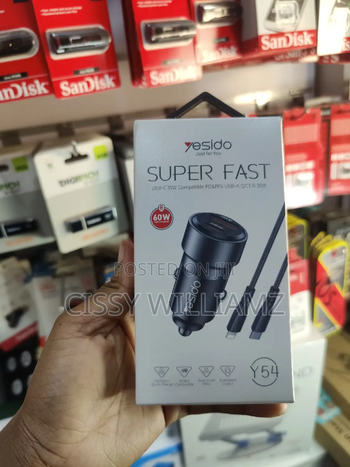 Super Fast Car Charger/Yesido Car Charger/60w Car Charger