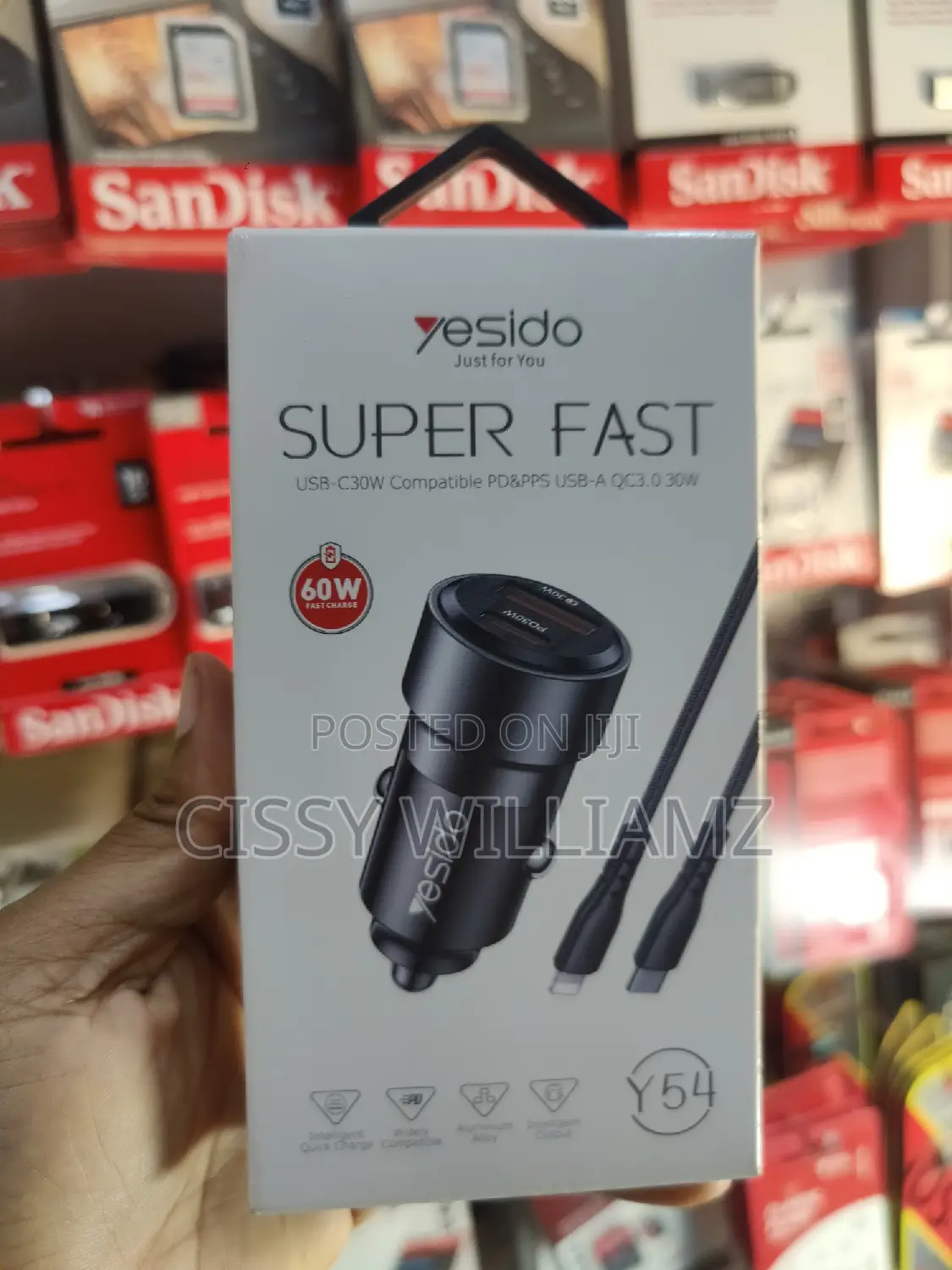 Super Fast Car Charger/Yesido Car Charger/60w Car Charger