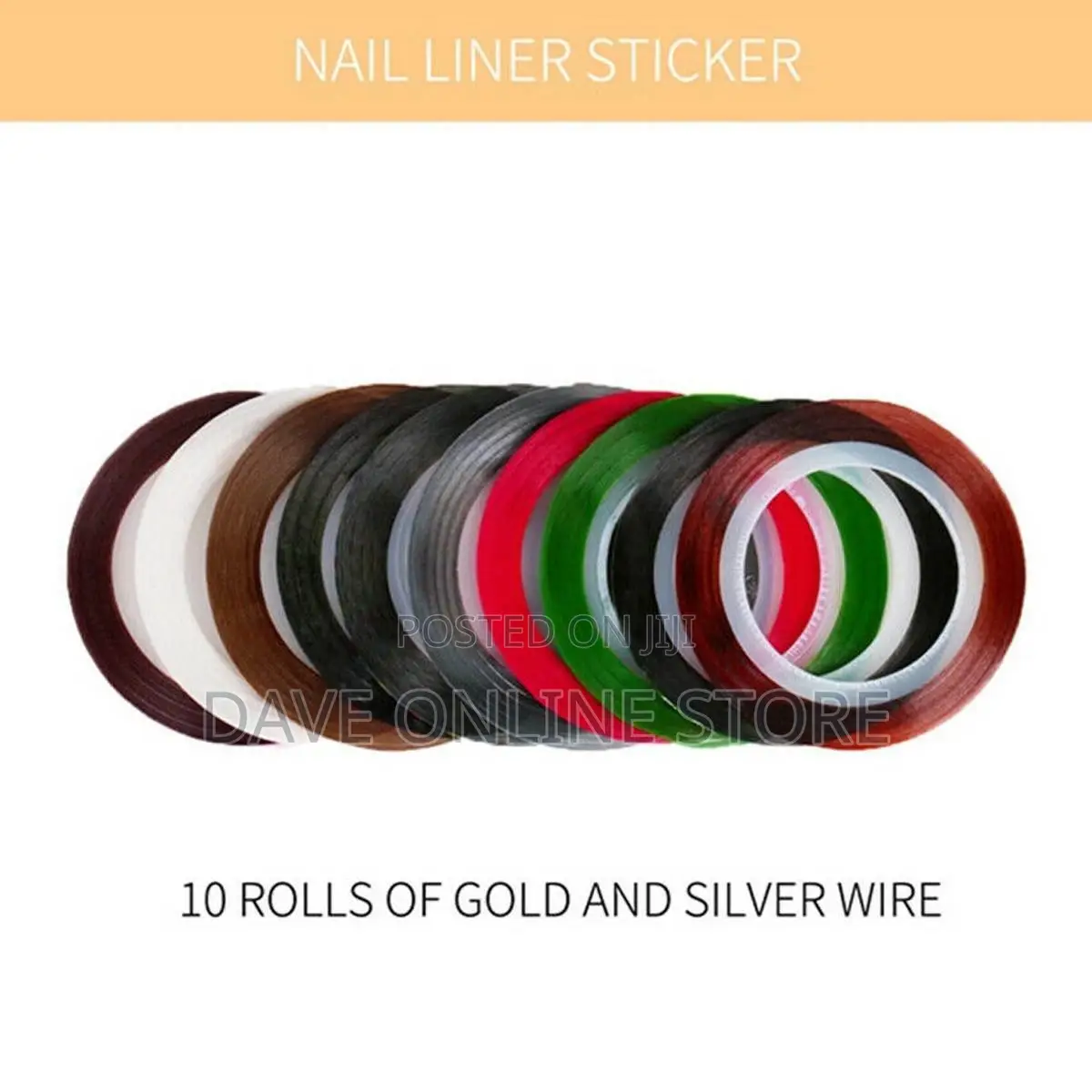 10 × Nail Liner Sticker,