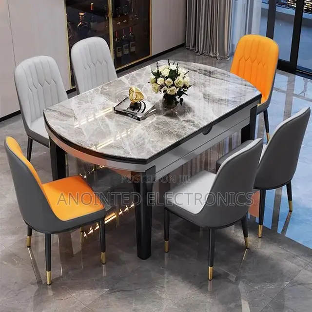 Super Marble Dining Table 6 Seats
