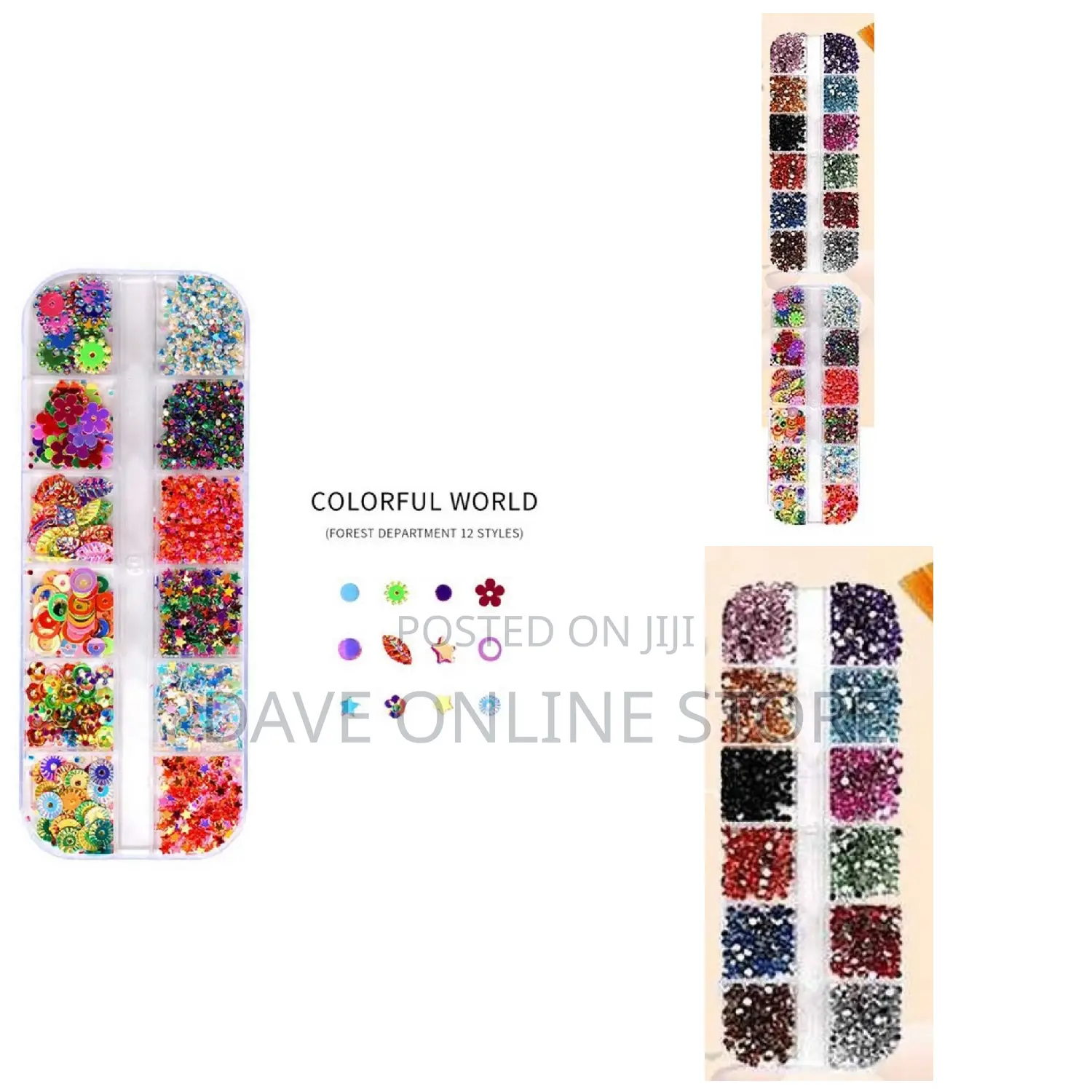 , 2 Sets of Nail Art Decoration,