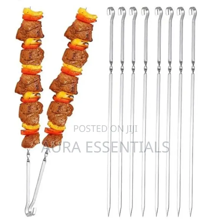 12 PCS Metal Kebab Skewers For Kabobs