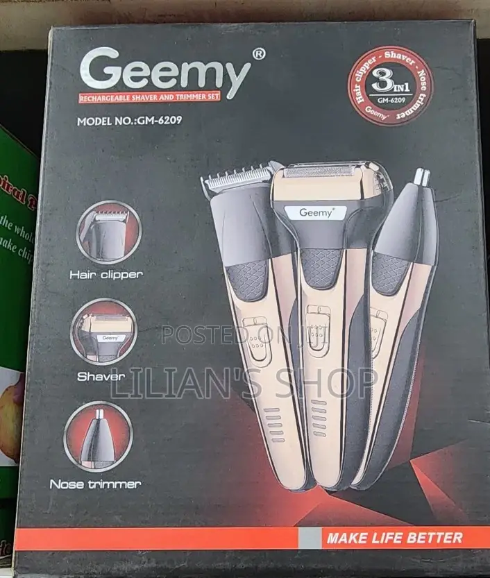 Gemmy Rechargeable Hair Shaving Machine Shaver-3;In 1