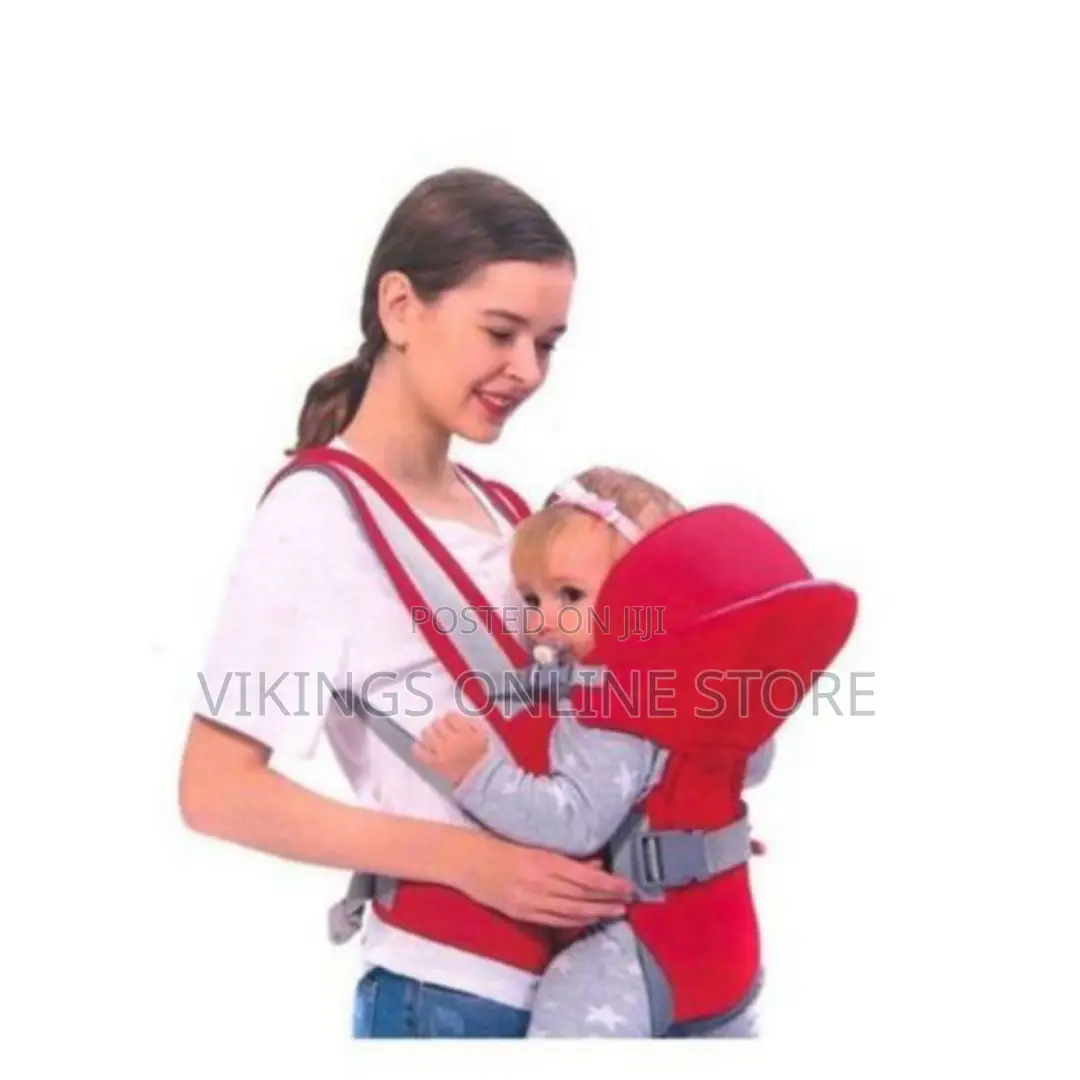 Baby Carrier With Hood - Red,Grey
