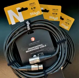 Paird Black High Grade Low Noise 5mtire XLR Microphone Cable