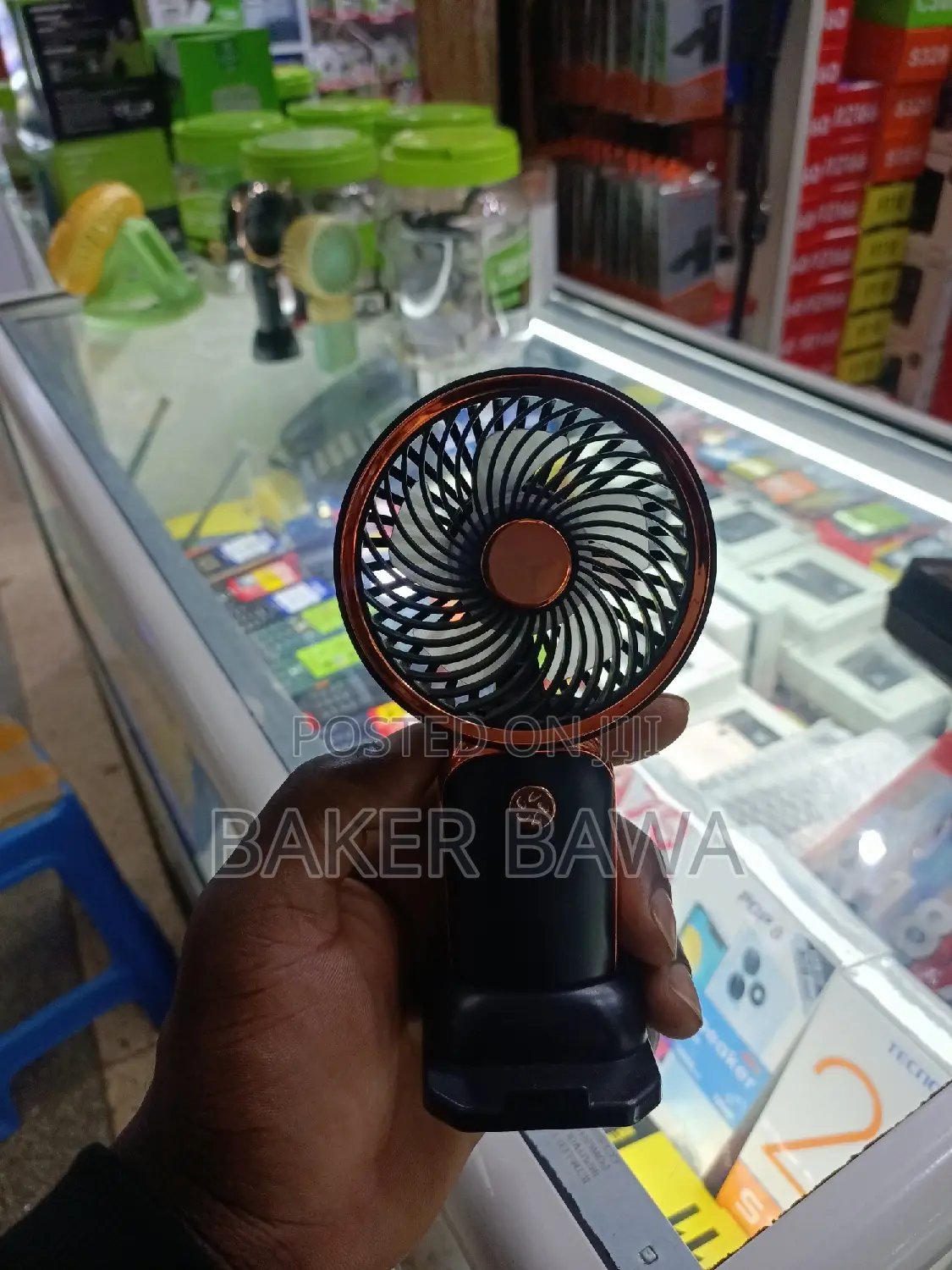 Rechargeable Mobile Fan With Power Bank