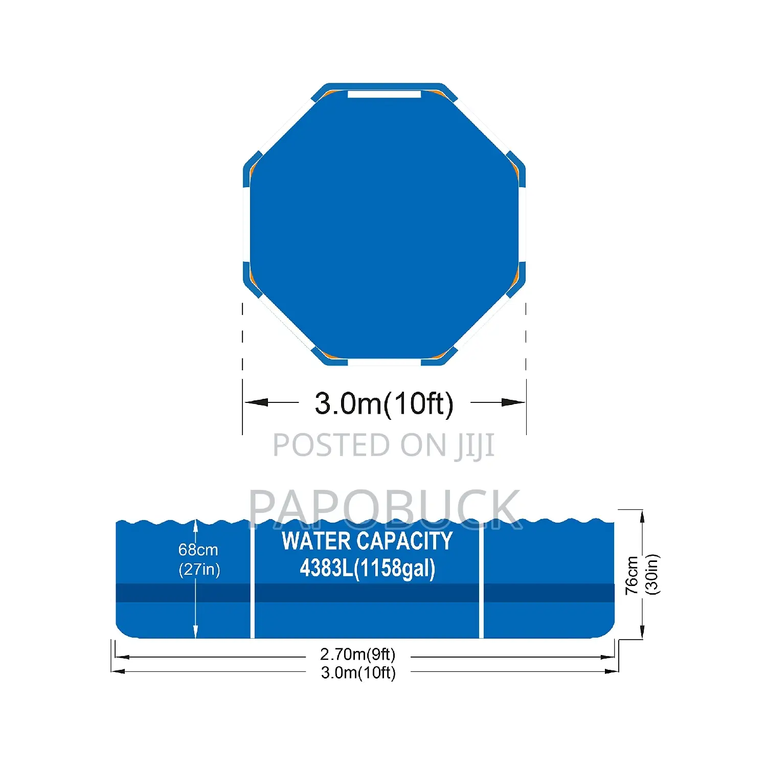 10ft Wide Avenli Swimming Pool