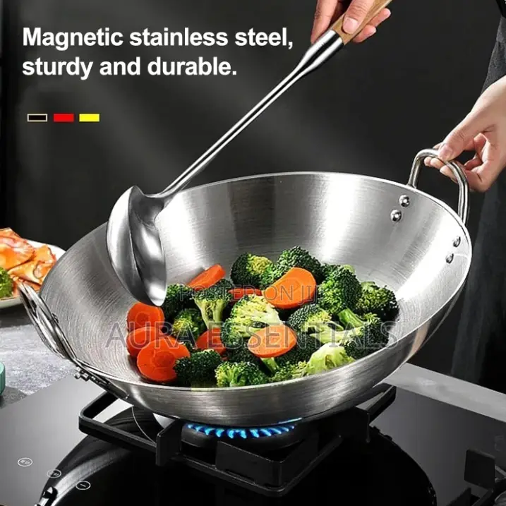 Stainless Steel Wok Round Bottom Wok Pan