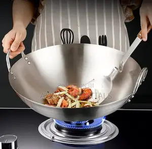 Stainless Steel Wok Round Bottom Wok Pan