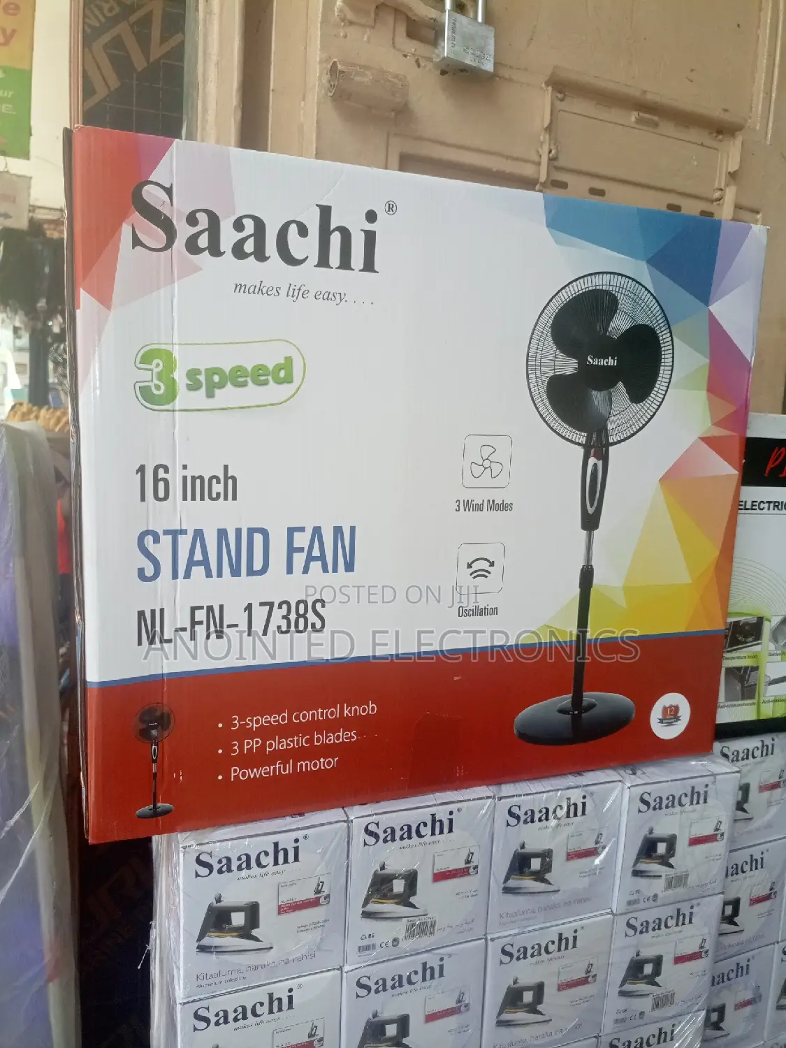 Sachi Stand Fans Black
