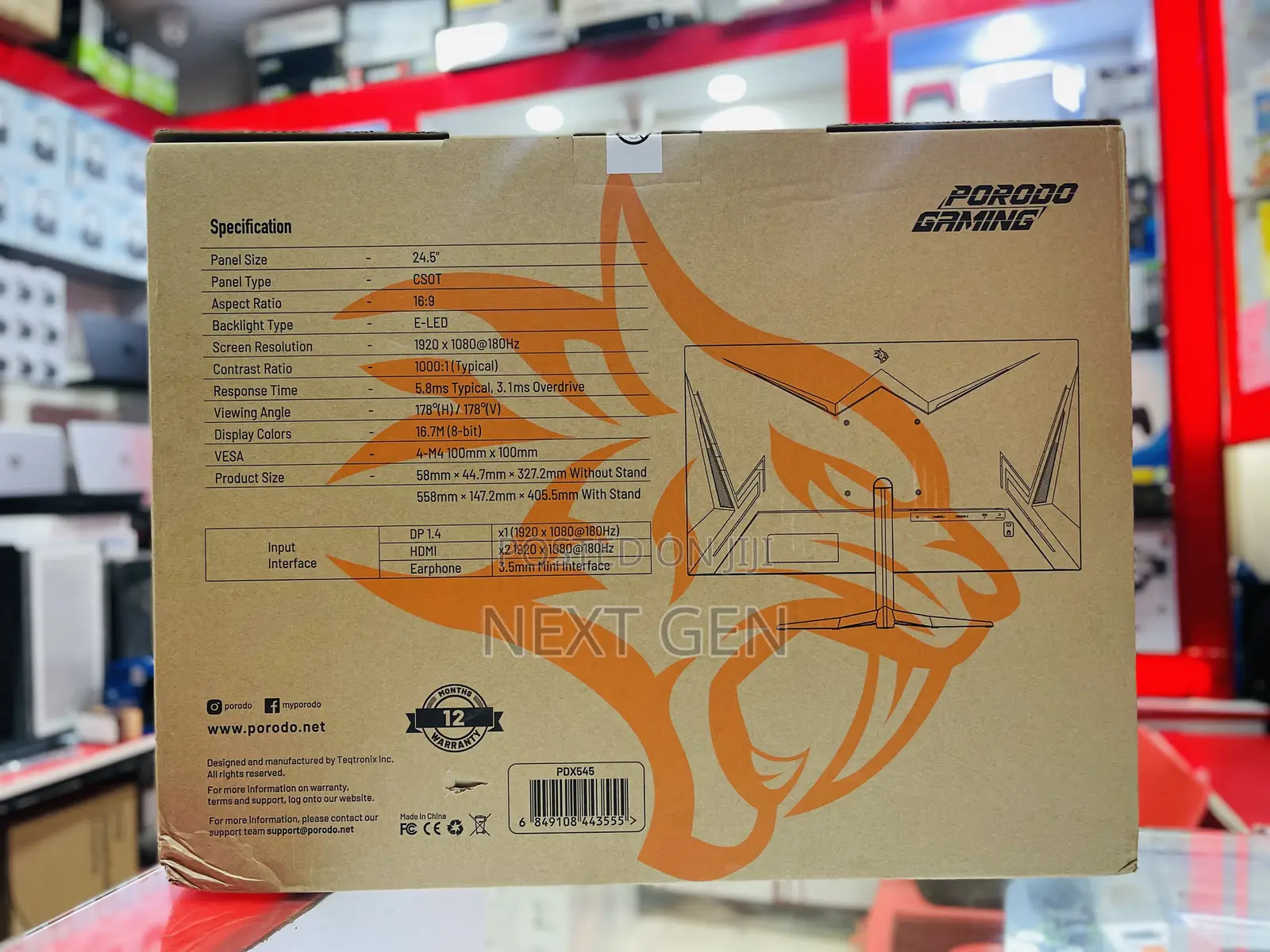 Porodo Gaming Monitor 25inch
