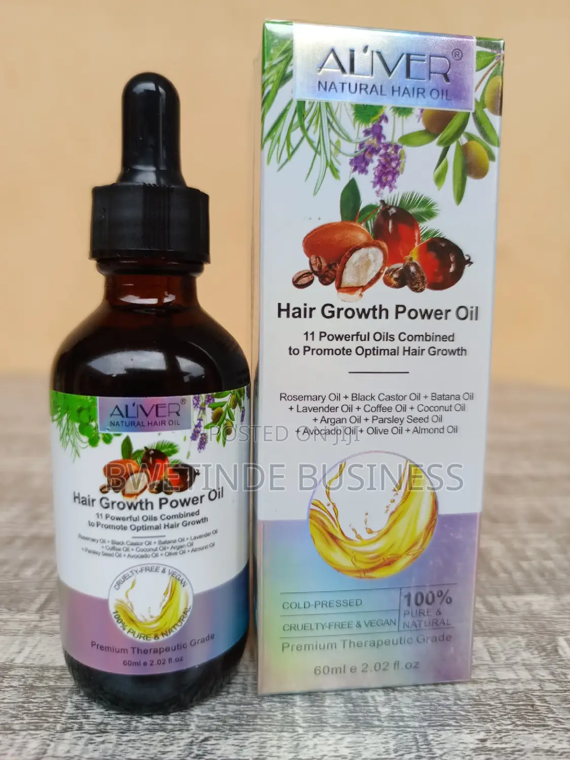 Aliver Hair Growth Oil 60ml – Natural Thickening Hair Care Serum