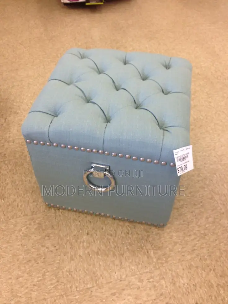 Single Pouf in Gray Call Us On