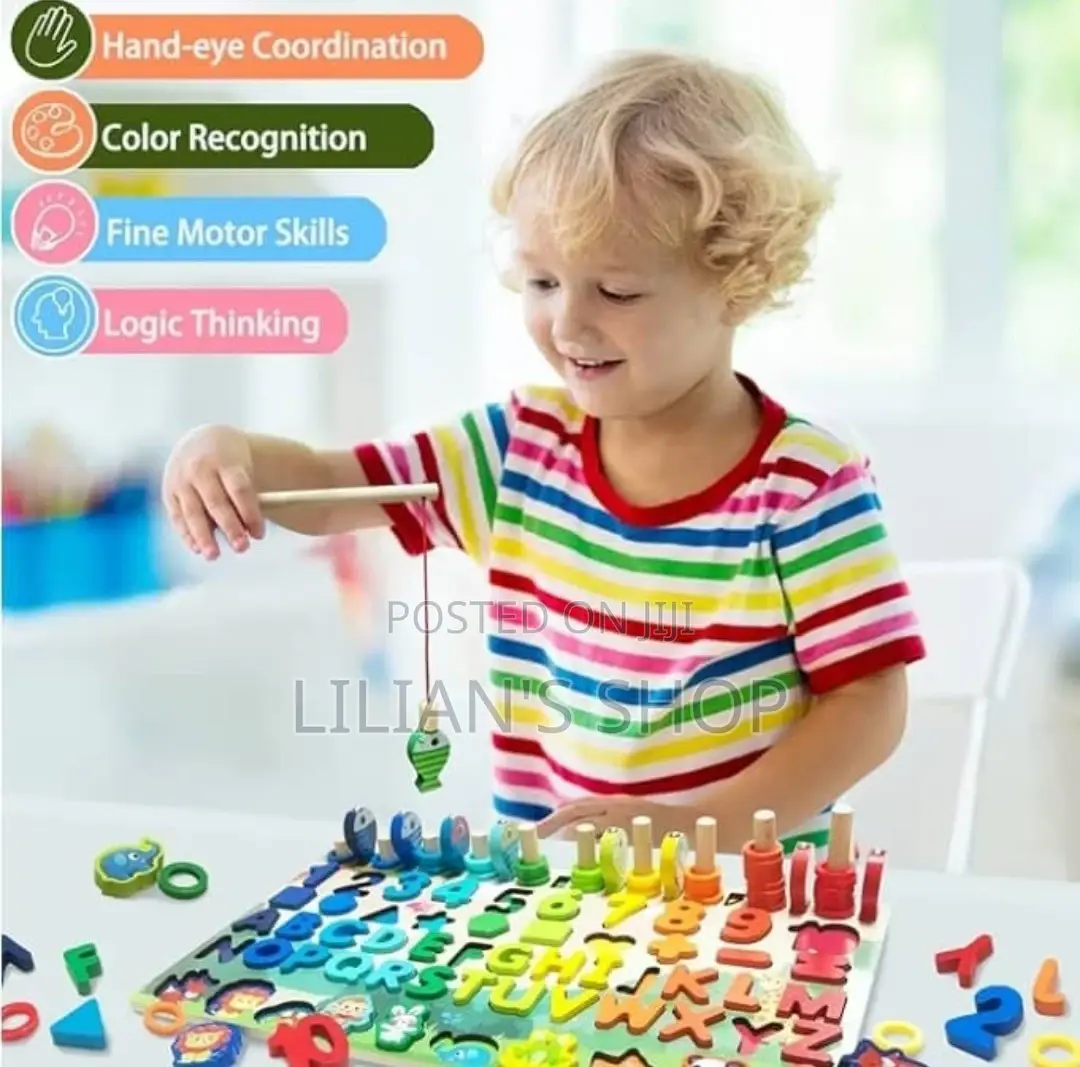 7 In1 Kids Puzzle Blocks Board