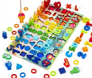 7 In1 Kids Puzzle Blocks Board