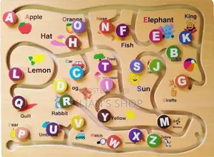 Kids Alphabet Wooden Maze Puzzle Game