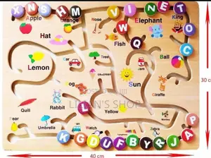 Kids Alphabet Wooden Maze Puzzle Game