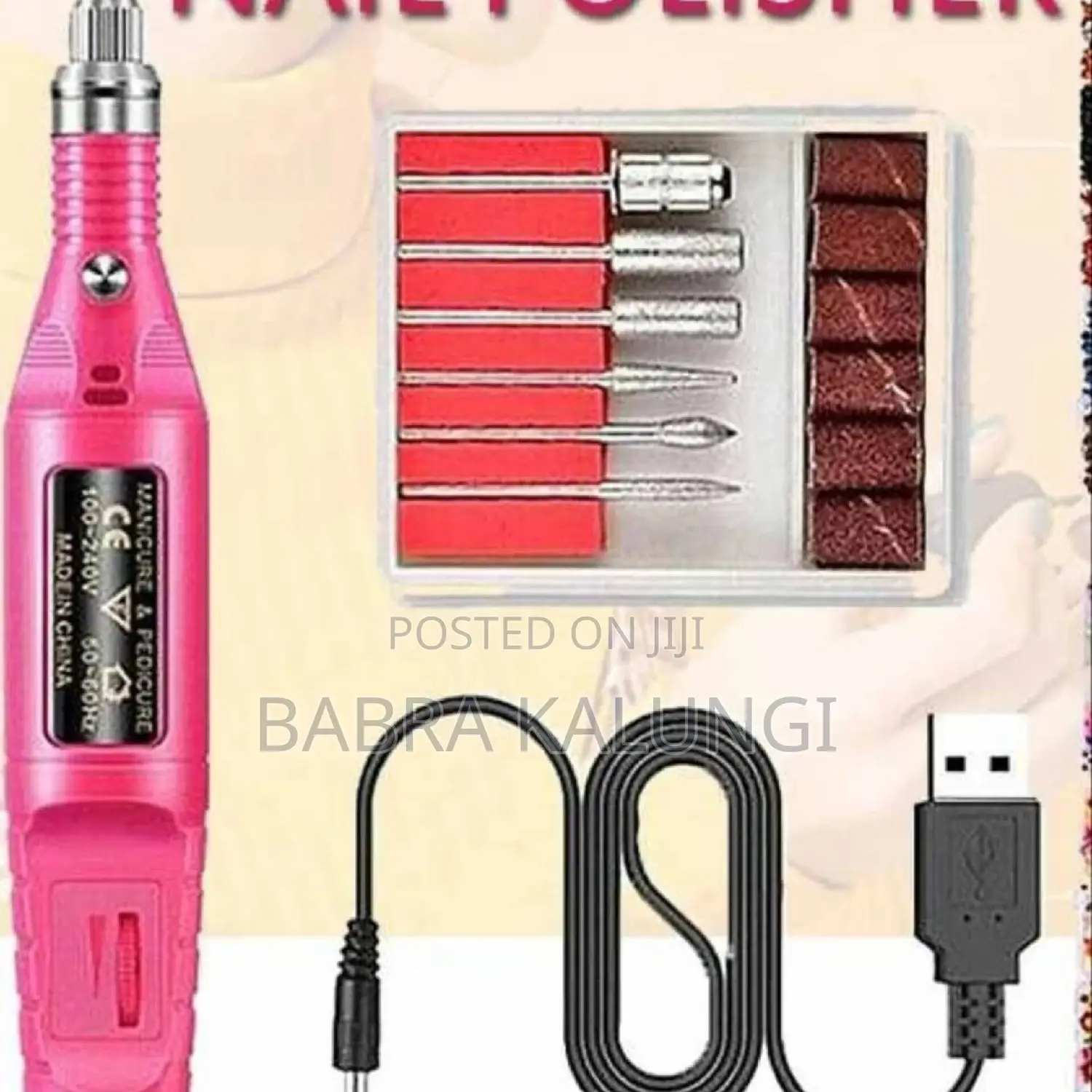 1 Set of Portable Nail Polisher Drill