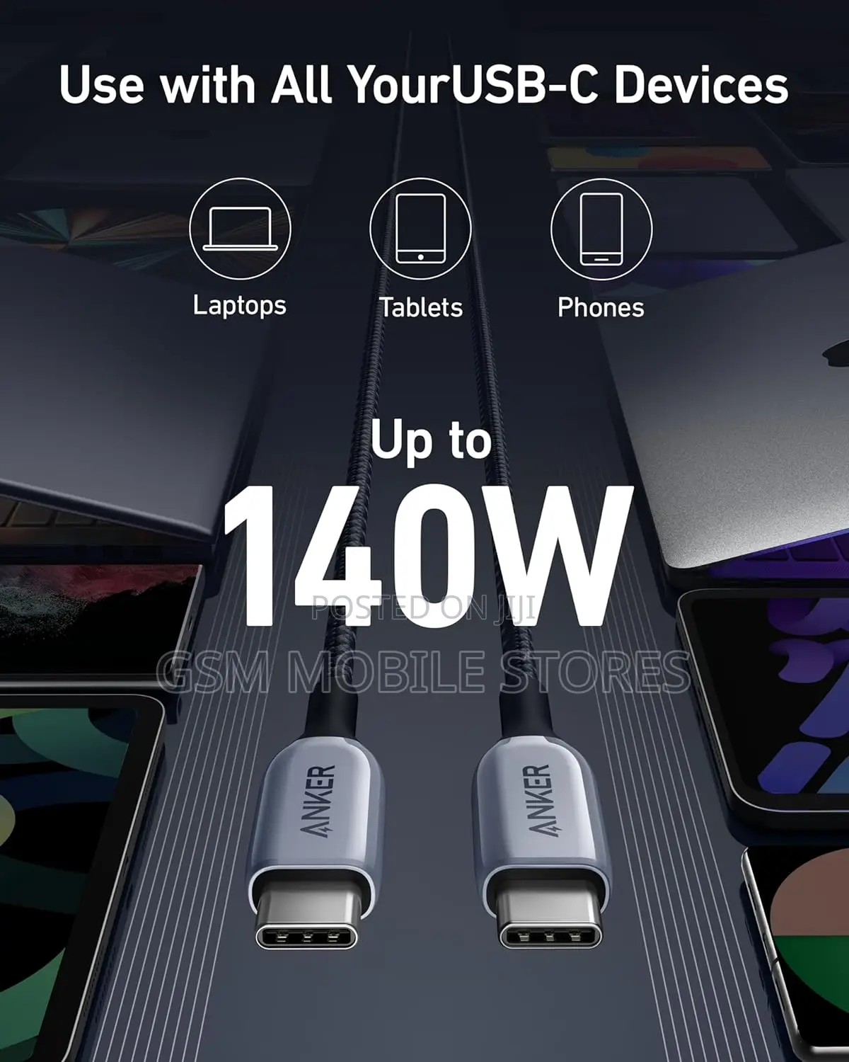 Anker 765 USB-C to USB-C Cable (6 Ft Nylon) Fast Charging