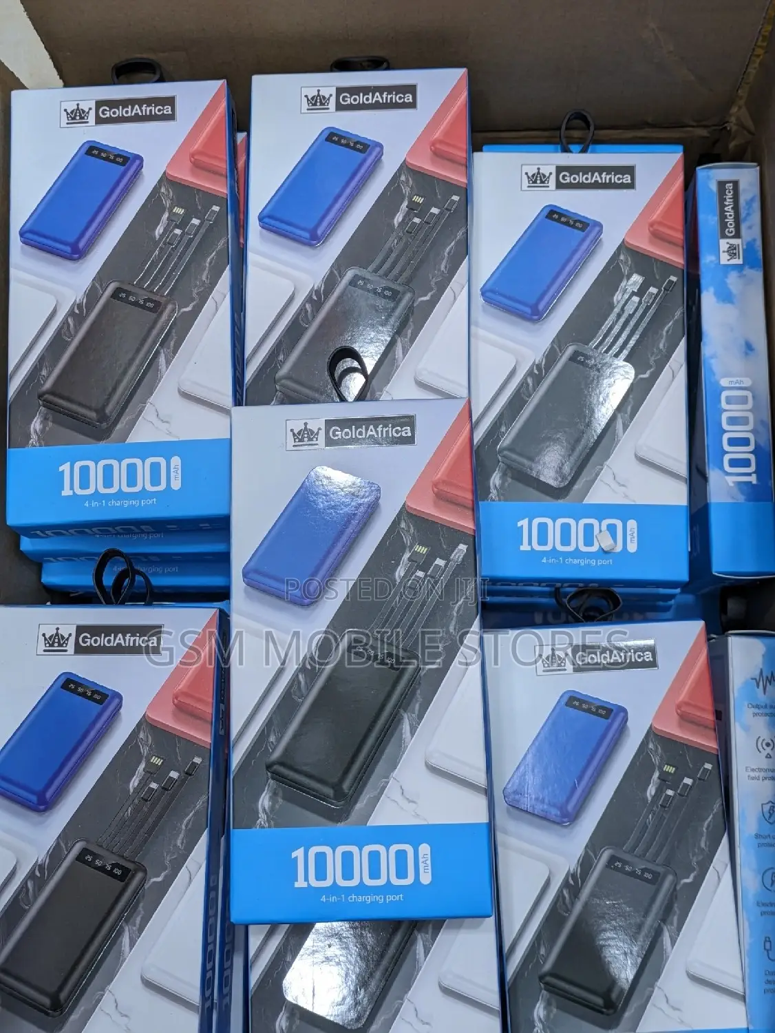 Goldafrica 10000mah 4in1 USB Ports Fast Charging Powerbank