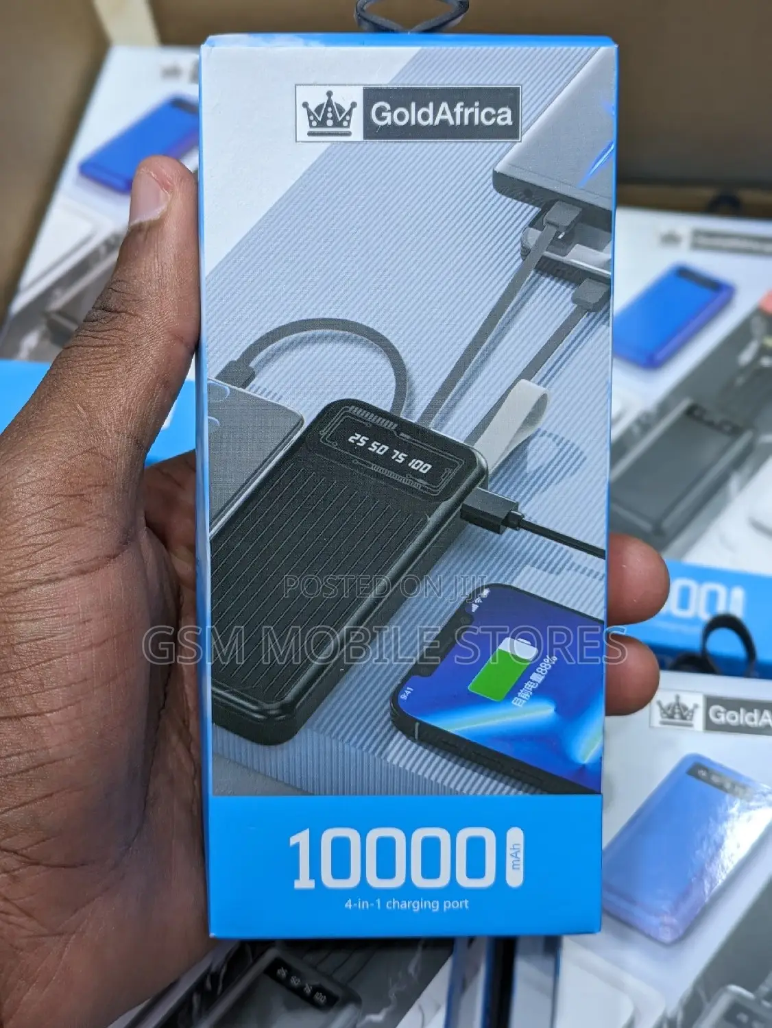 Goldafrica 10000mah 4in1 USB Ports Fast Charging Powerbank