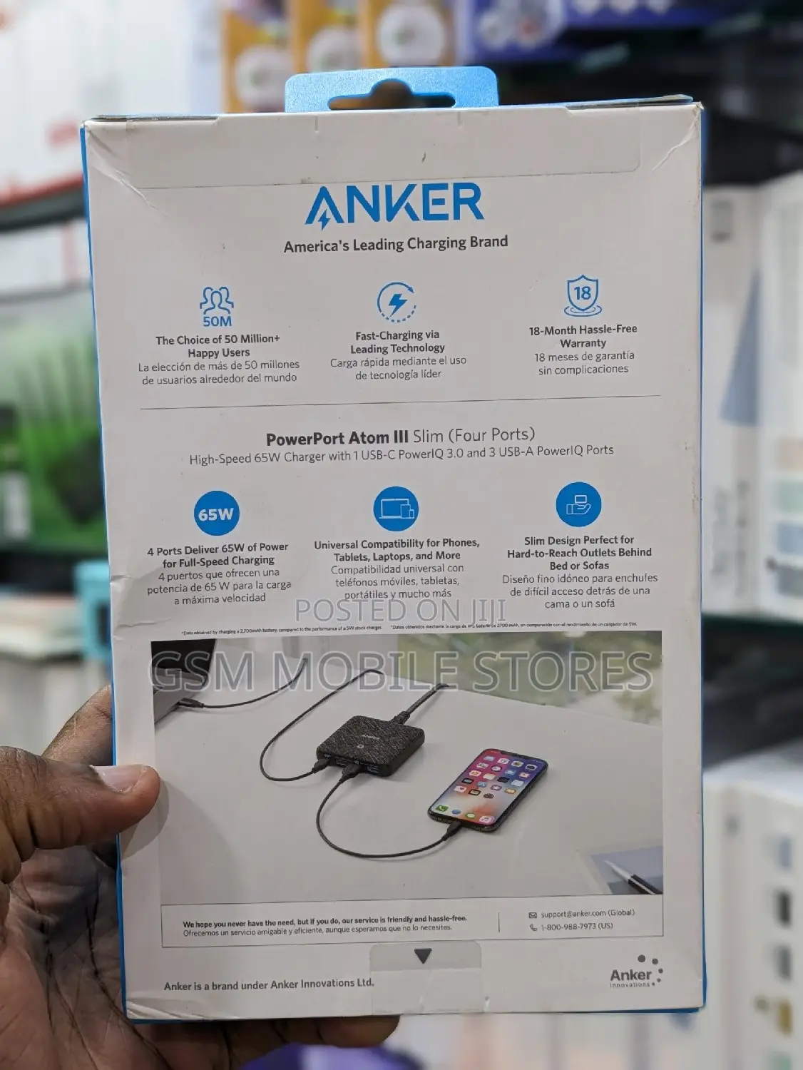 Anker Powerport Atom III Slim Wall Charger (Four Ports)