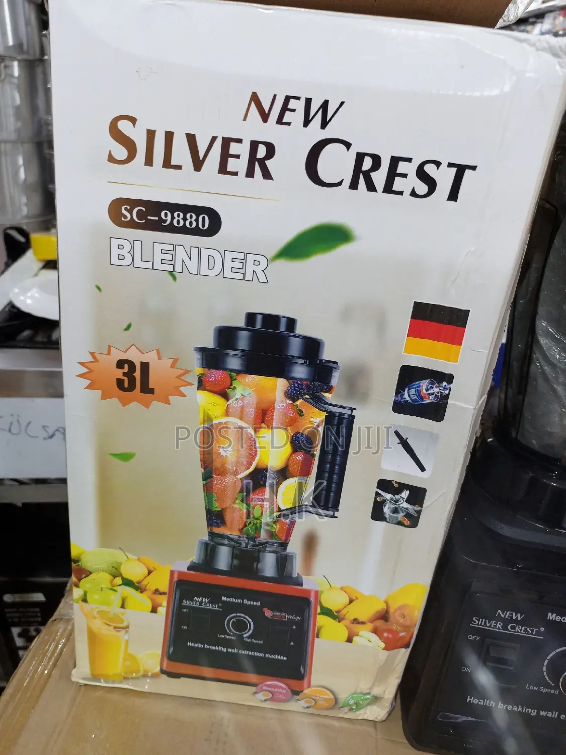 3L German Industrial 8000W Crusher Blender, 2 in 1 JAR
