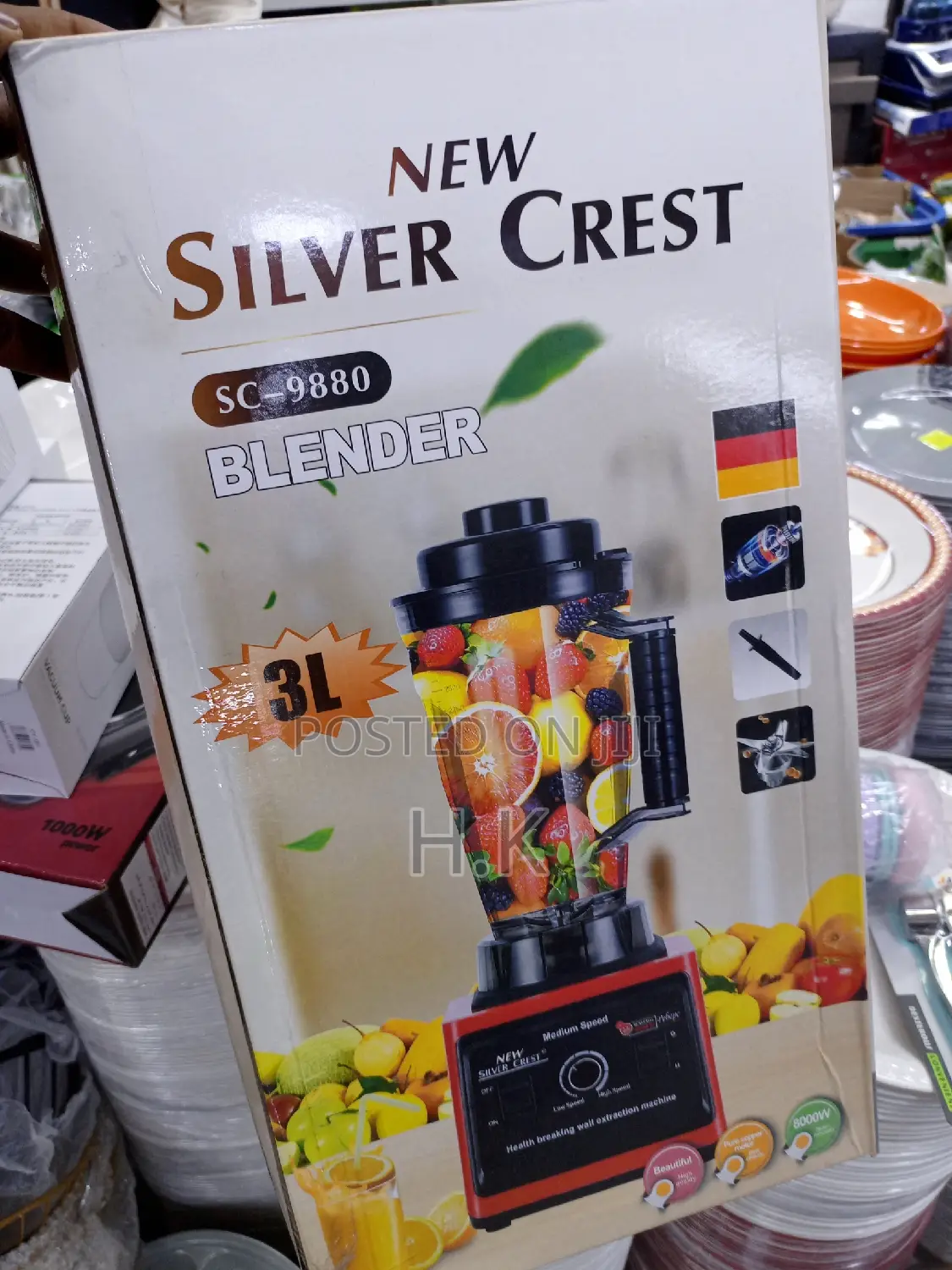 3L German Industrial 8000W Crusher Blender, 2 in 1 JAR