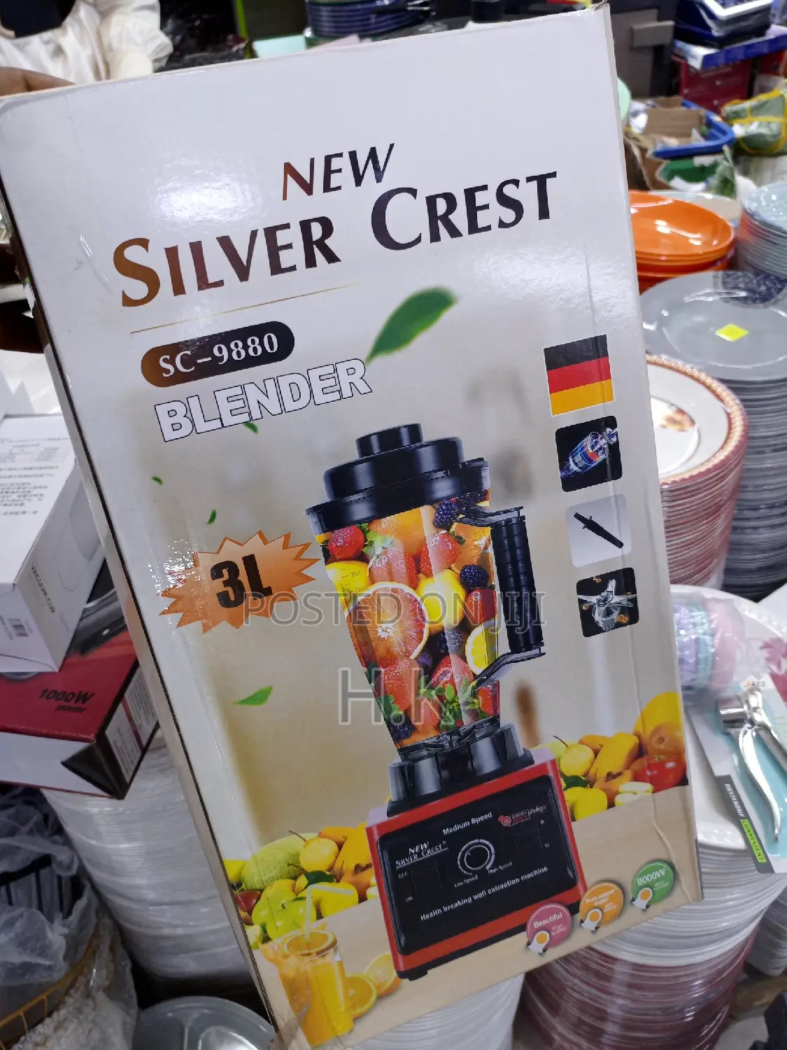 3L German Industrial 8000W Crusher Blender, 2 in 1 JAR