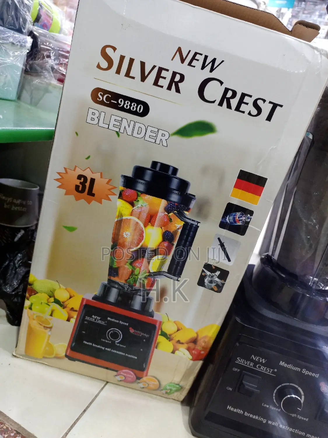 3L German Industrial 8000W Crusher Blender, 2 in 1 JAR