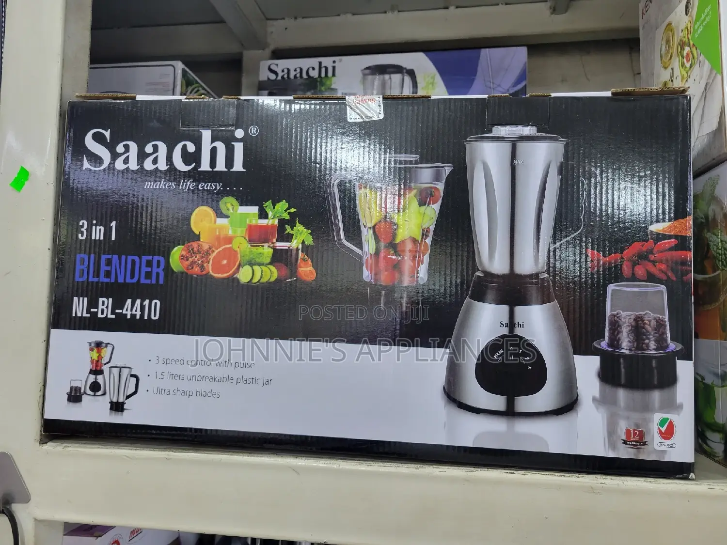 Saarch 3in1 Commercial Blender Stainless Steel Jug