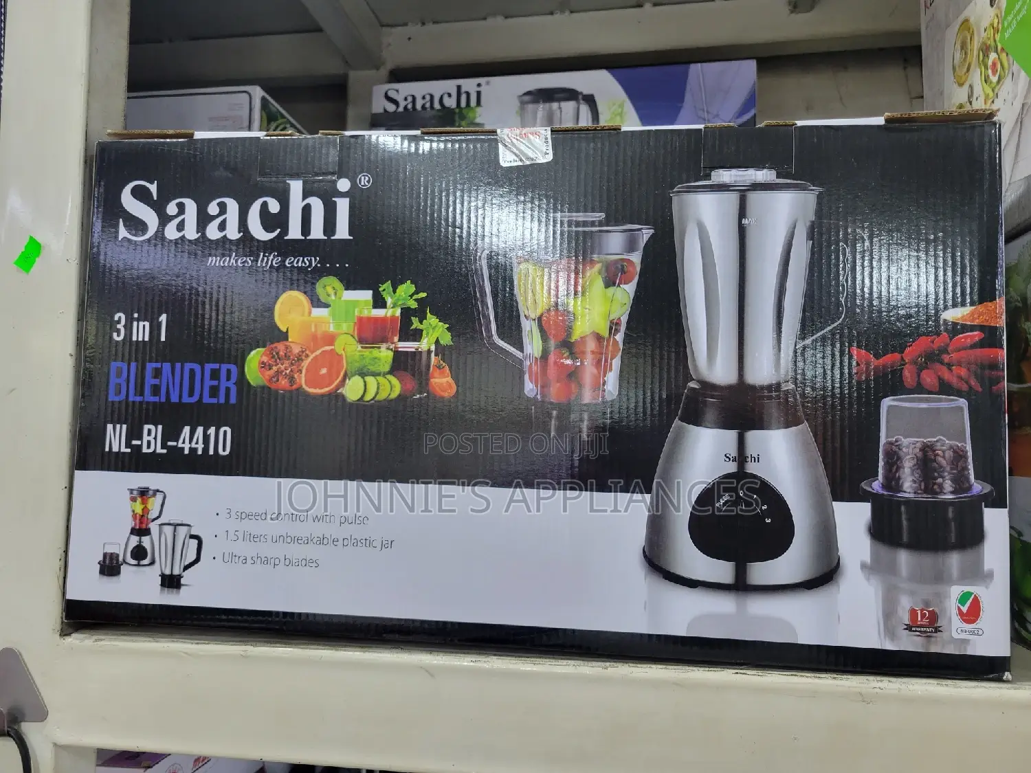 Saarch 3in1 Commercial Blender Stainless Steel Jug