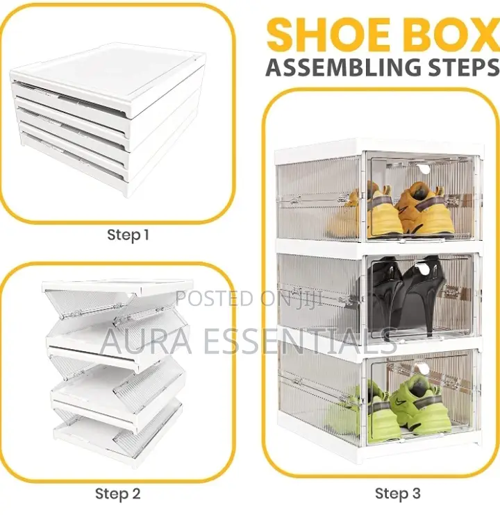 Plastic Stackable Shoe Storage Organizer