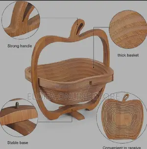 Wooden Fruit Foldable Basket