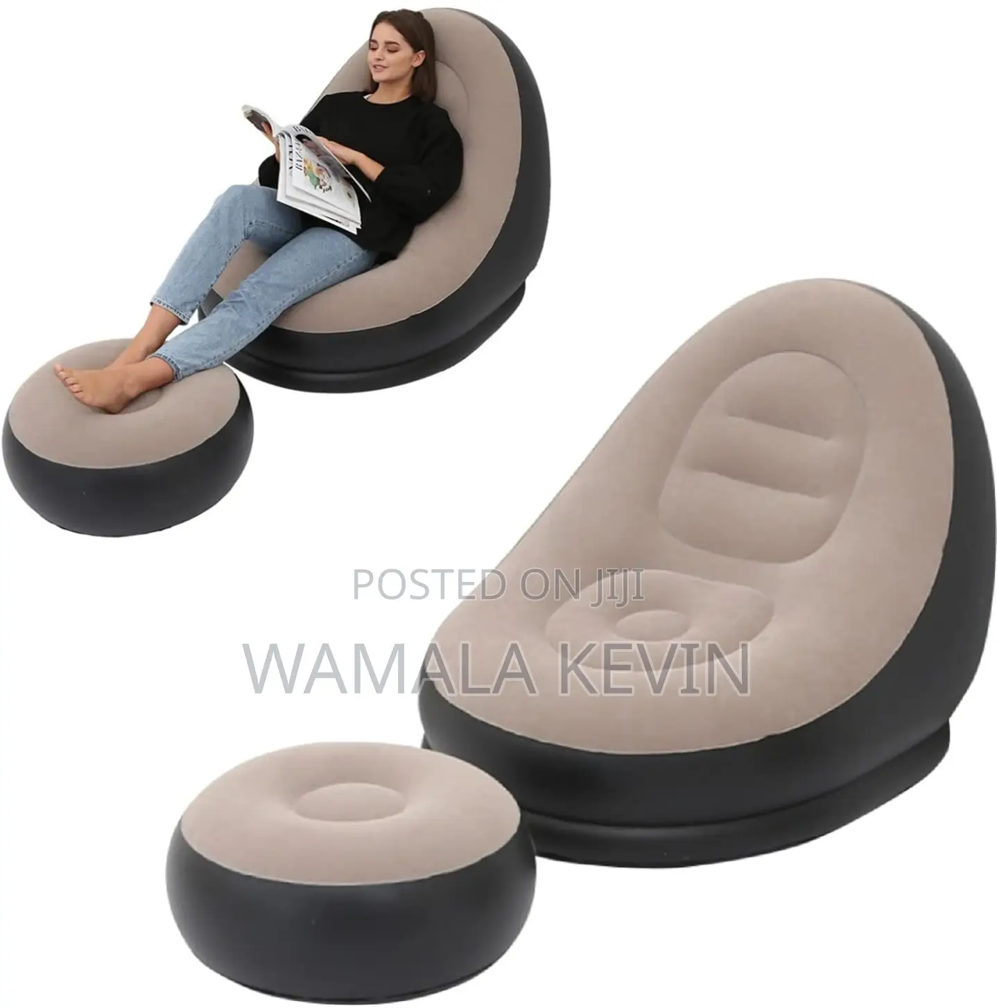 Inflatable Sofa With Foot Stool,