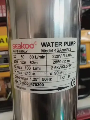 Water Pump 3.5HP 212m